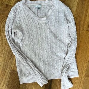 Croft and Barrow pastel pink cable knit sweater